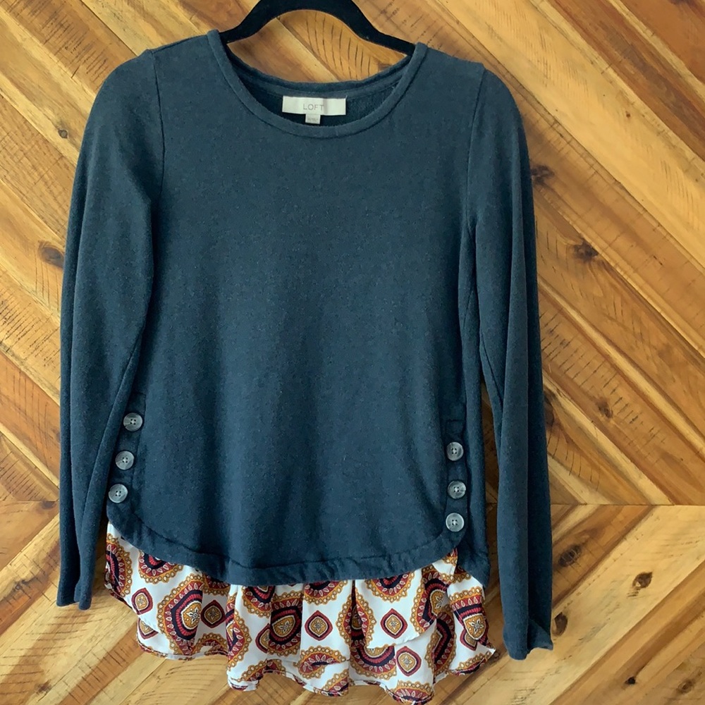LOFT Mixed Media Top
